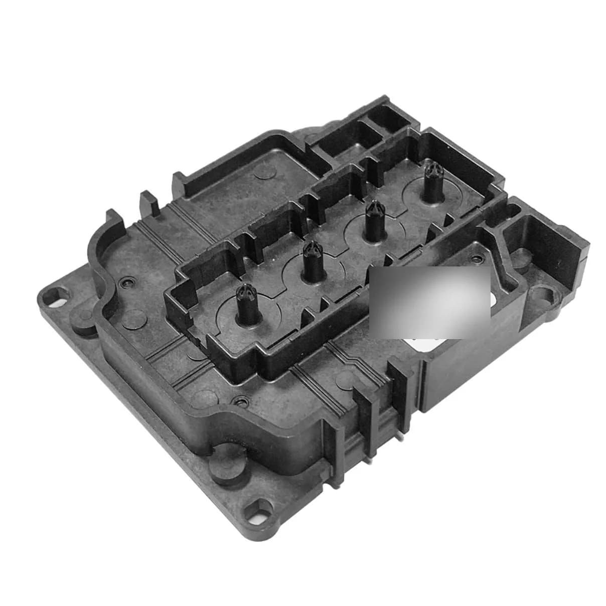 I3200-A1 four-port printhead manifold with traceability label obscured